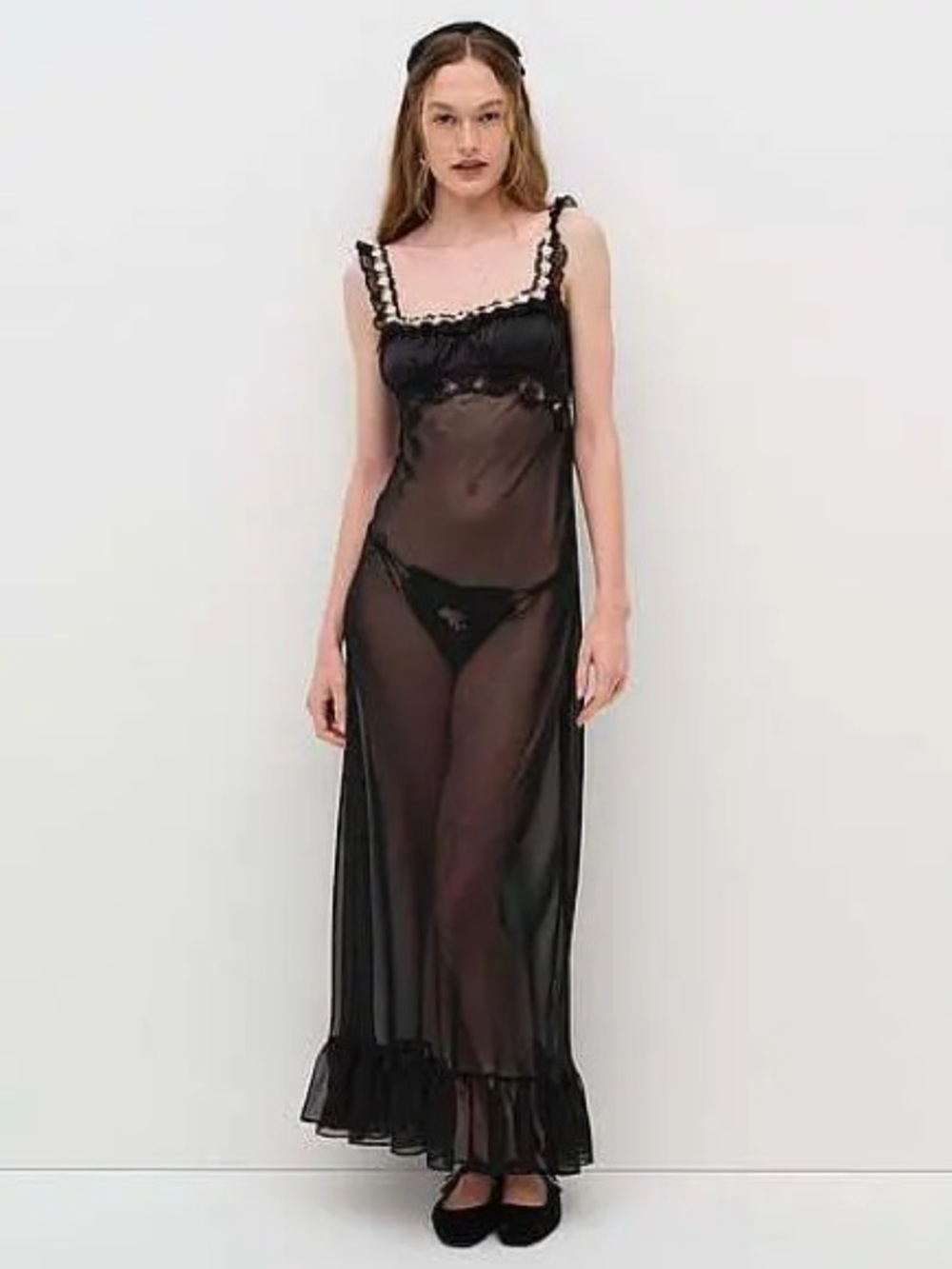 NWT For Love & Lemons Gertrude Maxi Slip Dress Size XXS